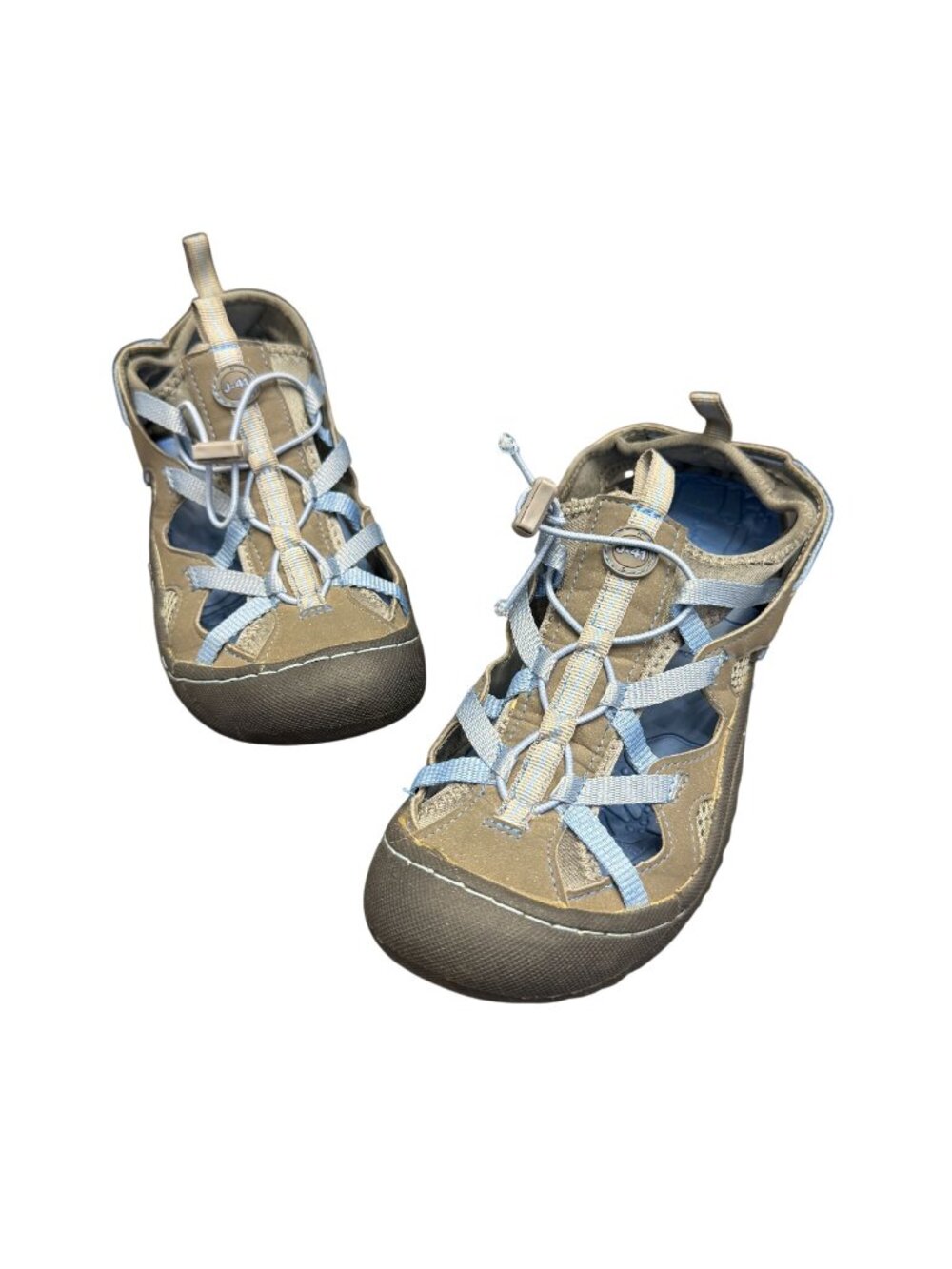 J-41 Aries Vegan Hiking/Water Shoes Women's Adjustable Strap Gray/Blue, Sz 6M